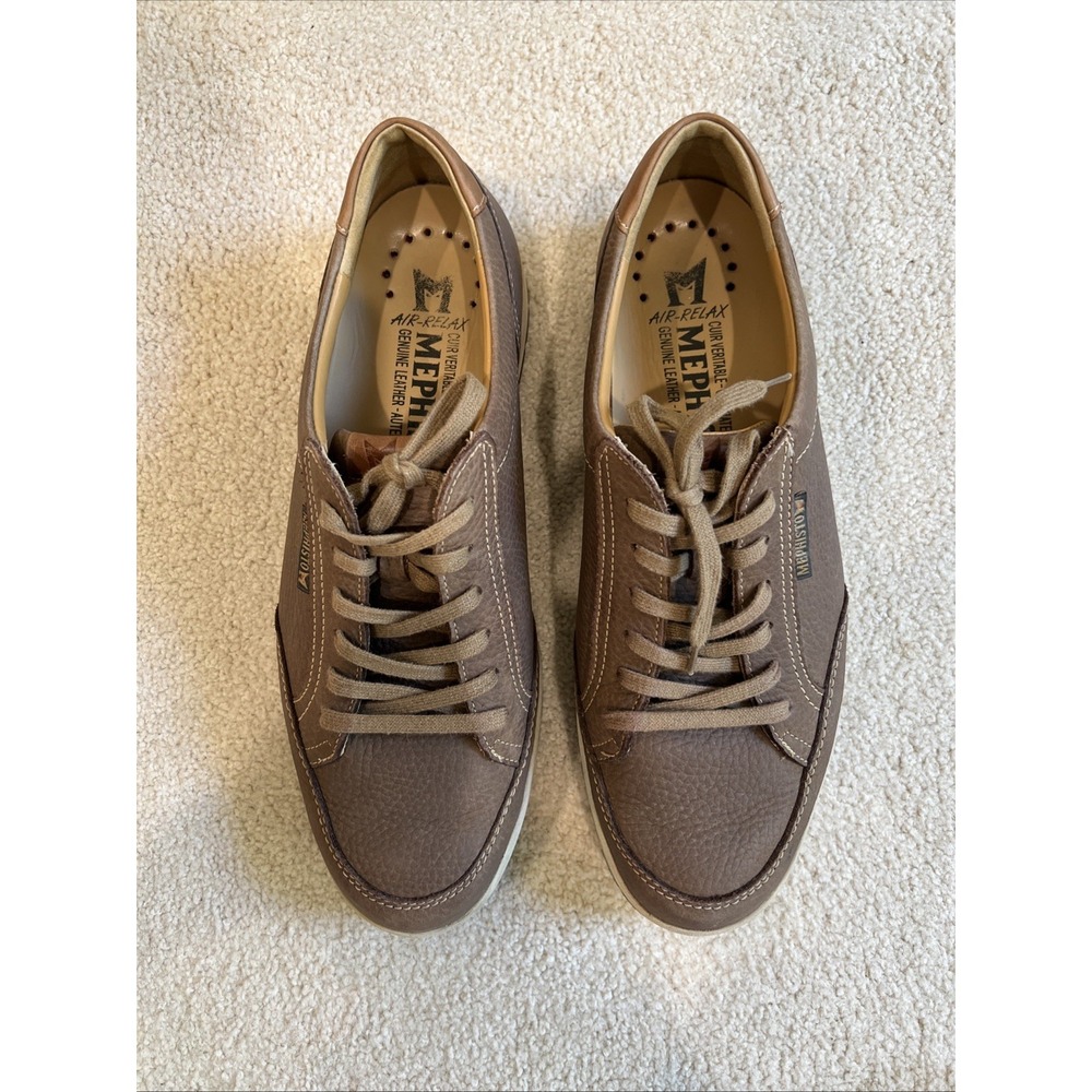 Mephisto Sneakers Mens 10 Ludo Shoes Brown Nubuck Comfort Walking Casual Lace Up - Picture 8 of 10